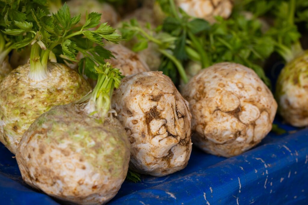 fresh celery at the market