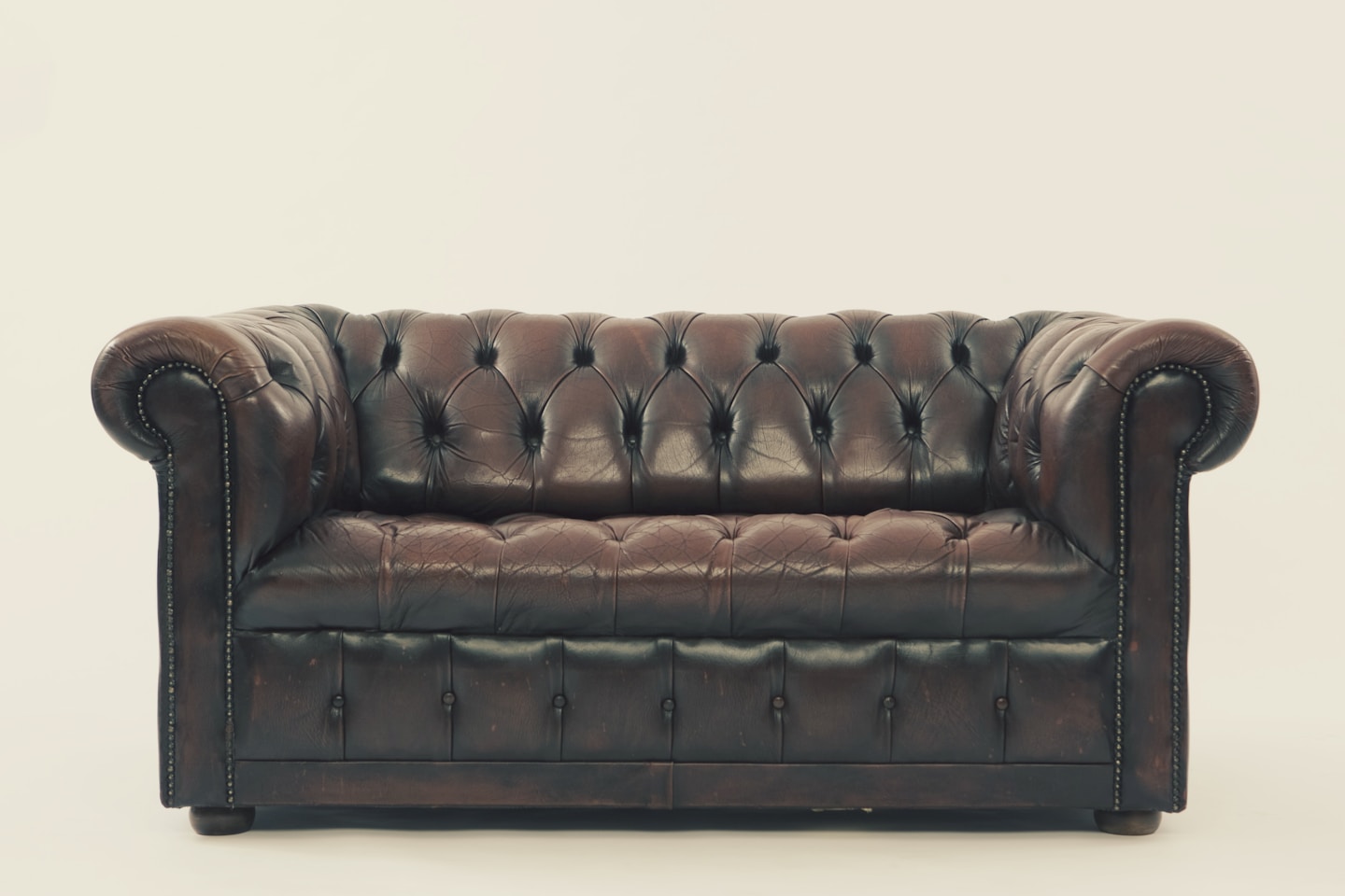 Cool leather couch.